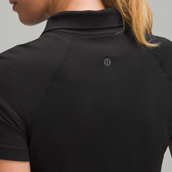 Lululemon Swiftly Tech Short-Sleeve Polo Shirt, Black, Size 10 - Picture 6 of 12